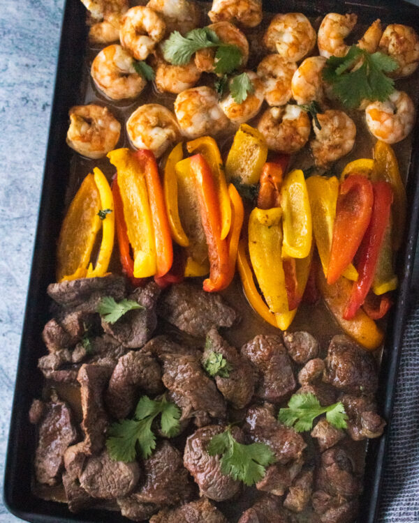 Sheet Pan Steak and Shrimp Fajitas BillieJo's Kitchen